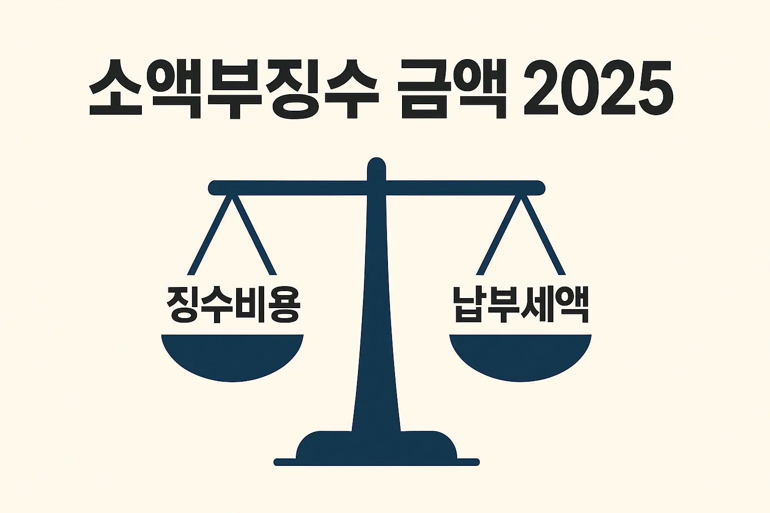 소액부징수 기준을 비교하는 저울 아이콘